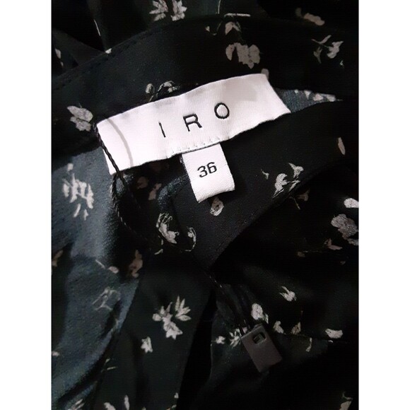 NWOT IRO Bemera 100% Silk Floral Jumpsuit Black And White  EU 36 US 4 - RRP £420 - Picture 7 of 13